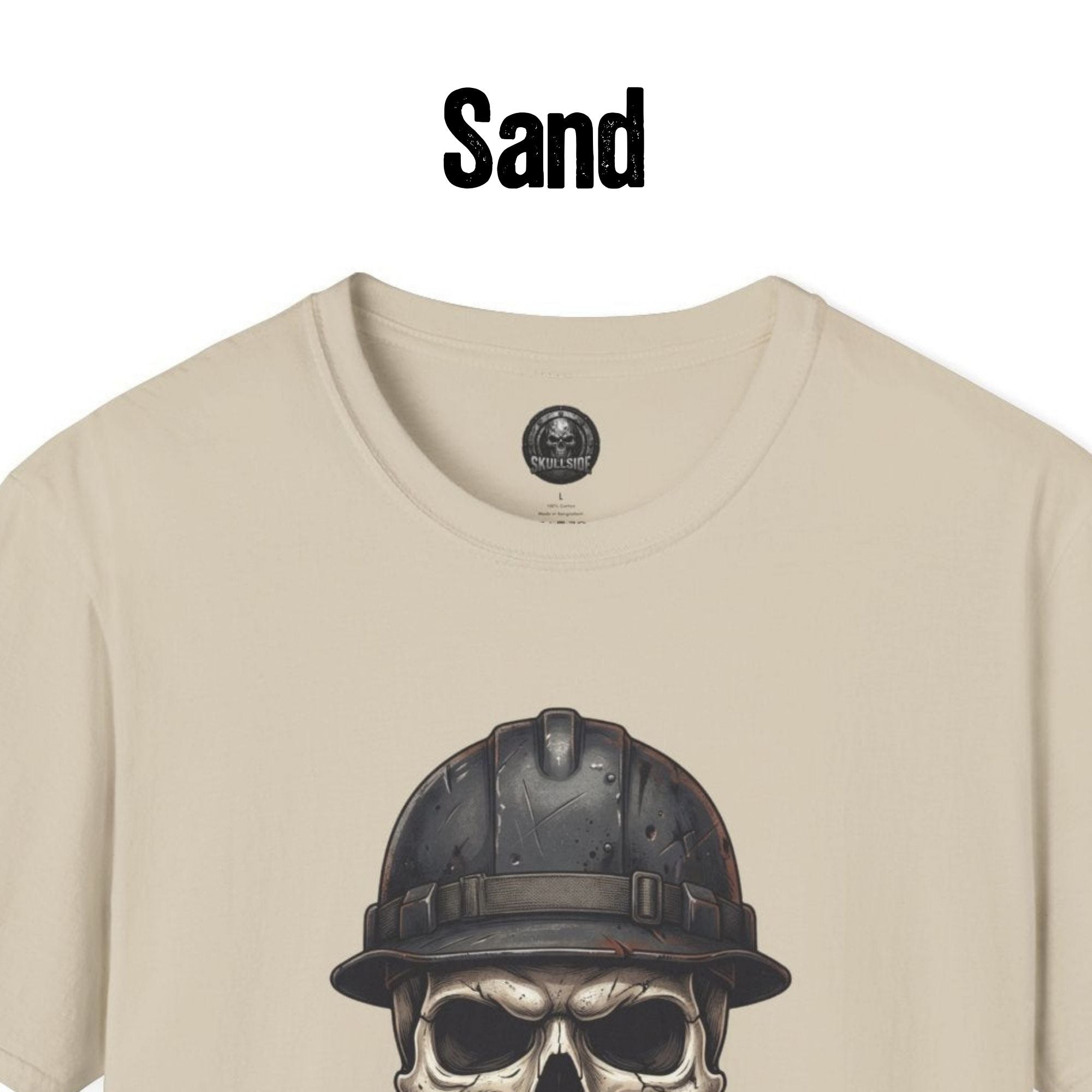 Copy of Skull with Hard Hat Built For This T-Shirt | Construction Skull Tee