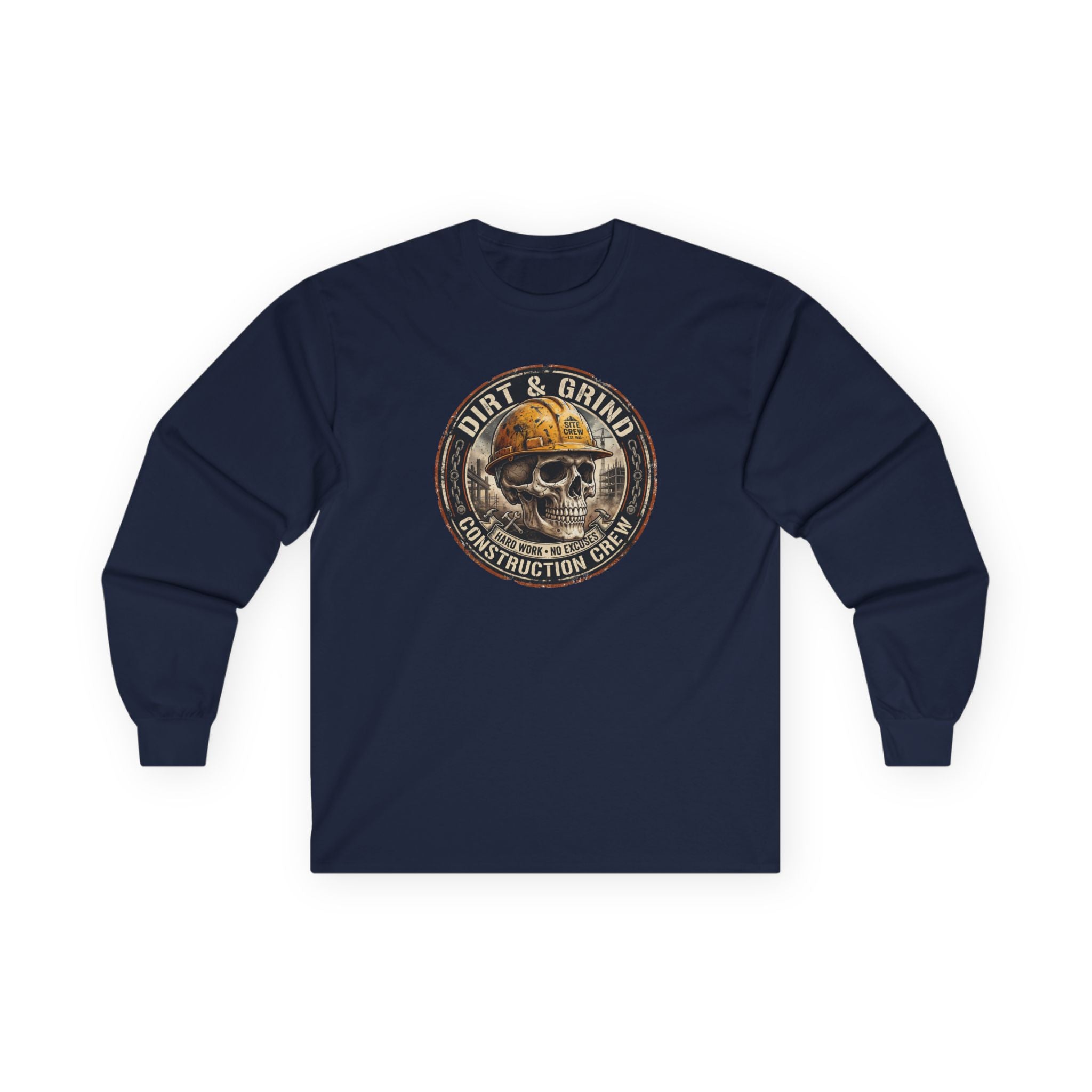Dirt & Grind Construction Skull Long Sleeve Tee