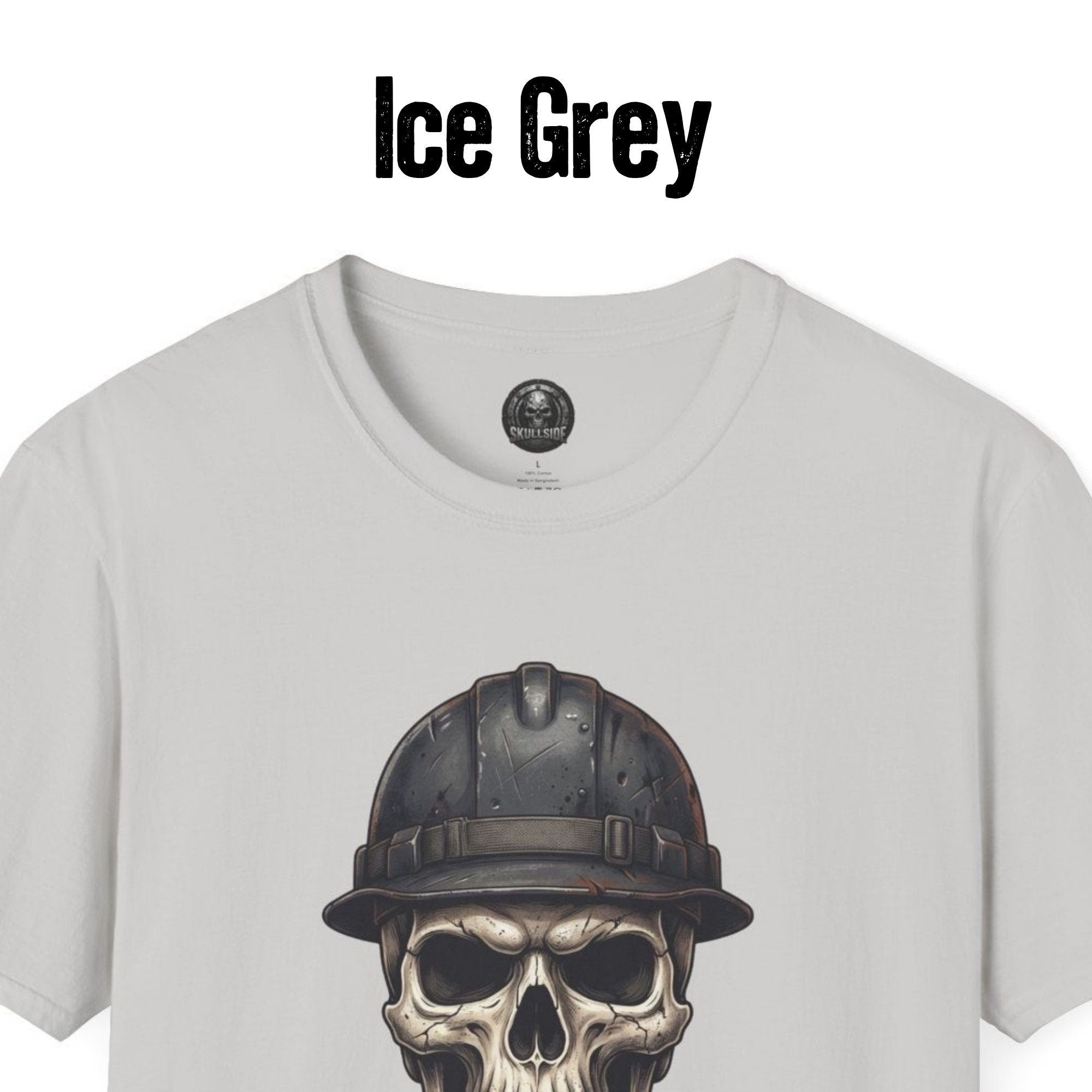 Copy of Skull with Hard Hat Built For This T-Shirt | Construction Skull Tee