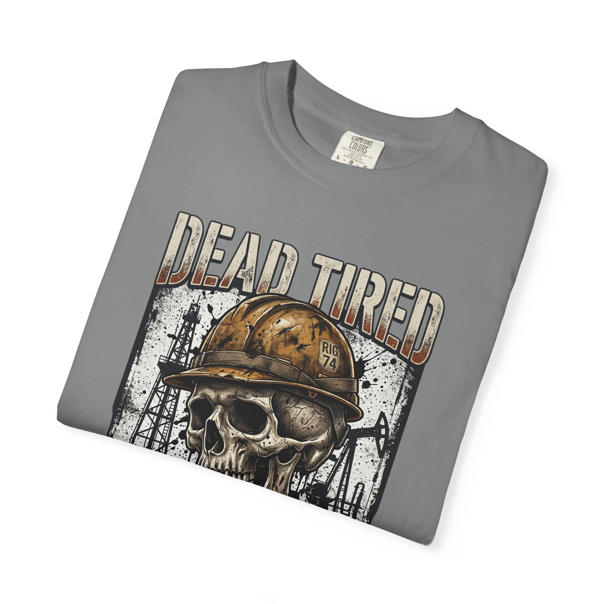 Dead Tired Still Working Skull Worker T-Shirt