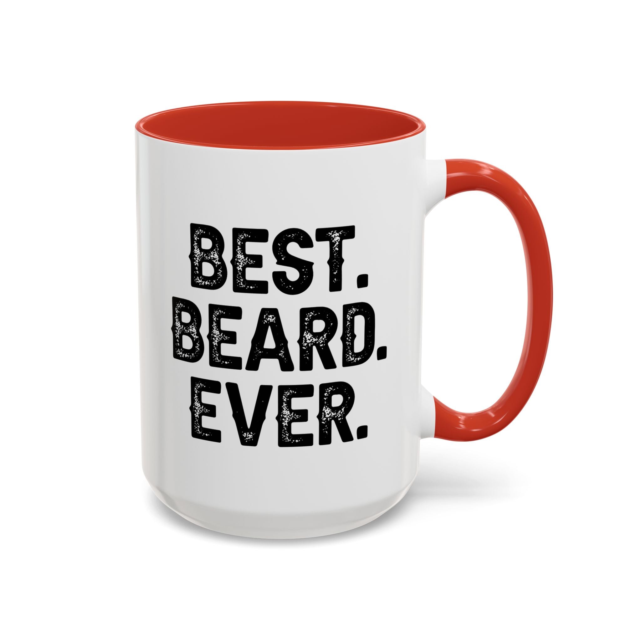 Best. Beard. Ever. Accent Coffee Mug | 11oz or 15oz, Black or Red Handle