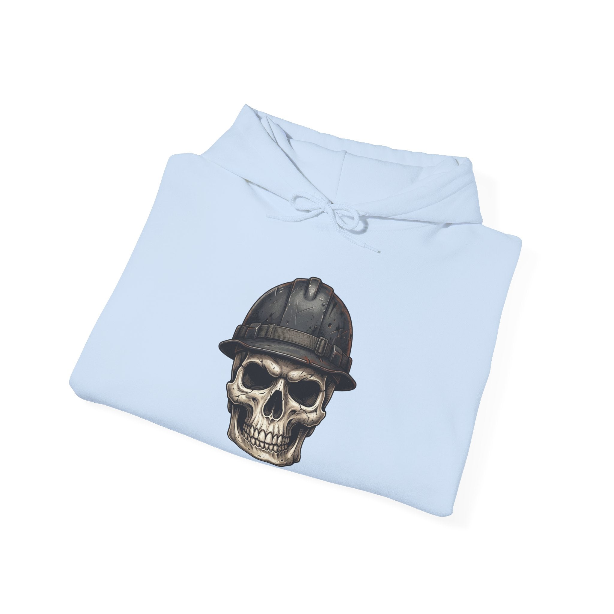 Skull with Hard Hat Built For This Hoodie | Construction Worker Sweatshirt