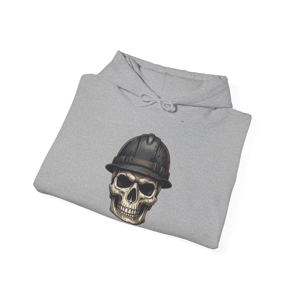 Skull with Hard Hat Built For This Hoodie | Construction Worker Sweatshirt