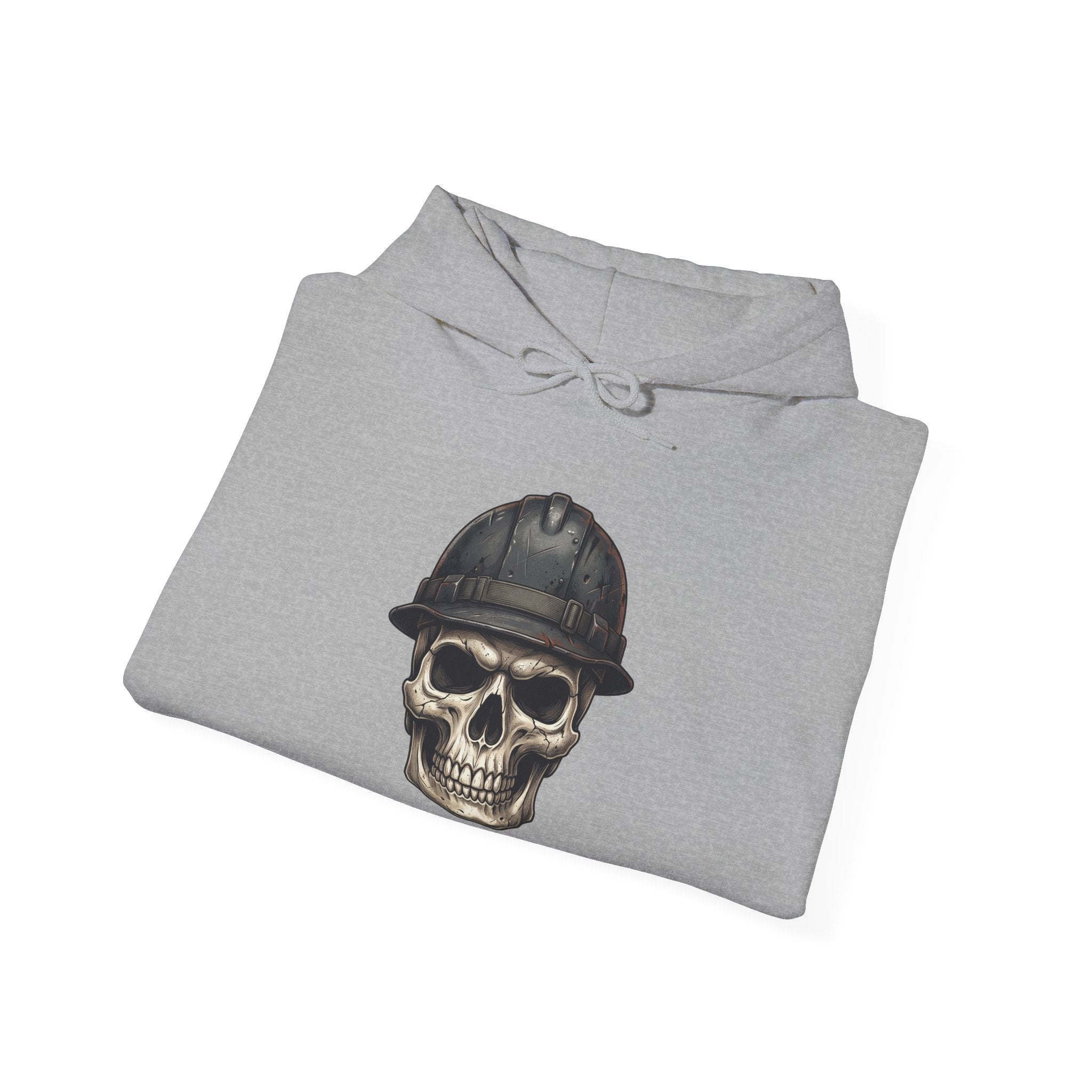 Skull with Hard Hat Built For This Hoodie | Construction Worker Sweatshirt