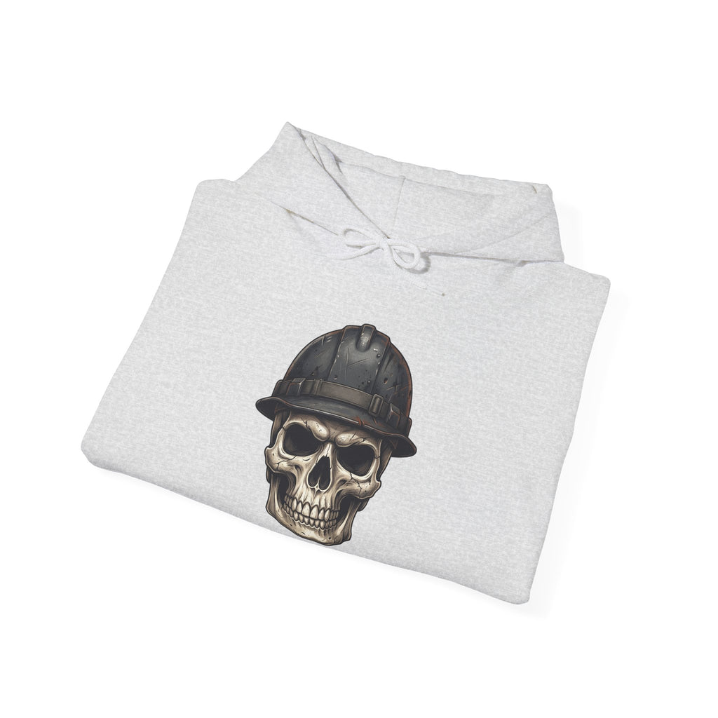 Skull with Hard Hat Built For This Hoodie | Construction Worker Sweatshirt