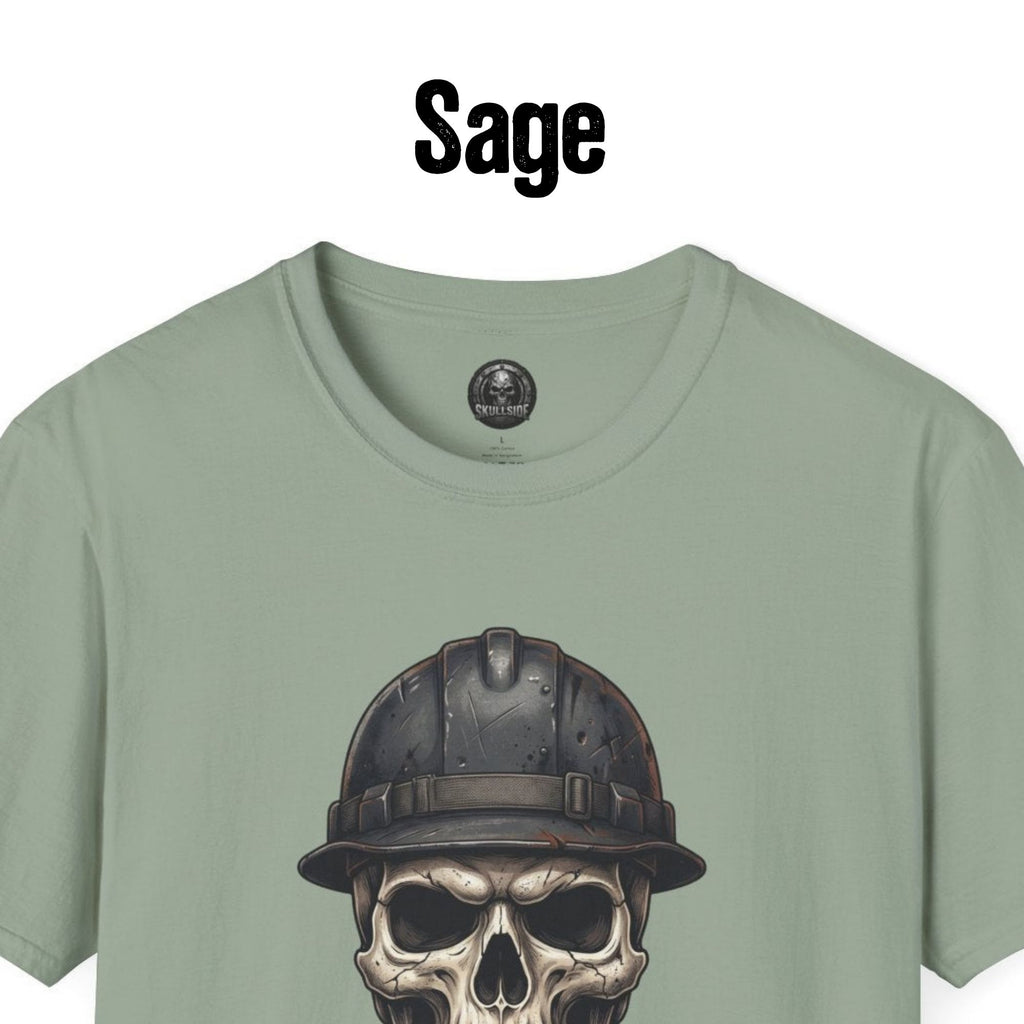 Copy of Skull with Hard Hat Built For This T-Shirt | Construction Skull Tee