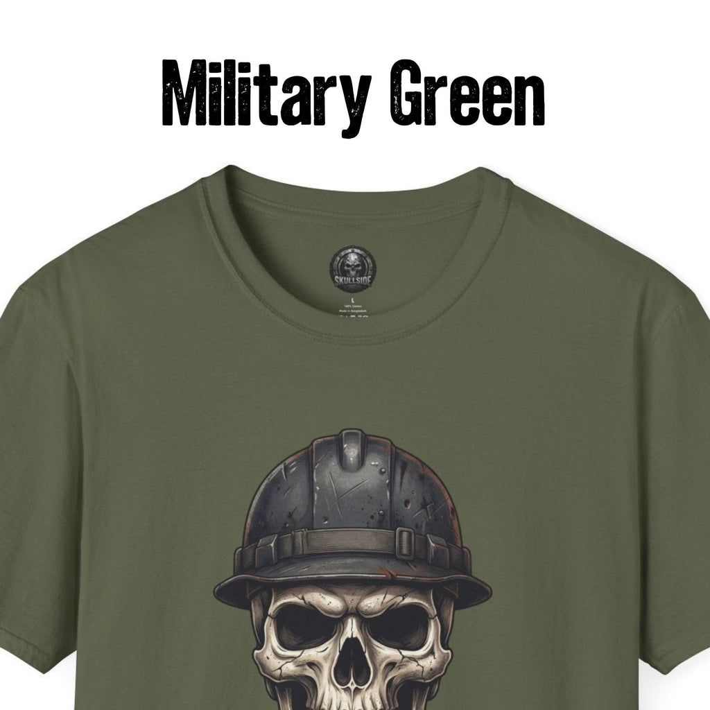 Copy of Skull with Hard Hat Built For This T-Shirt | Construction Skull Tee
