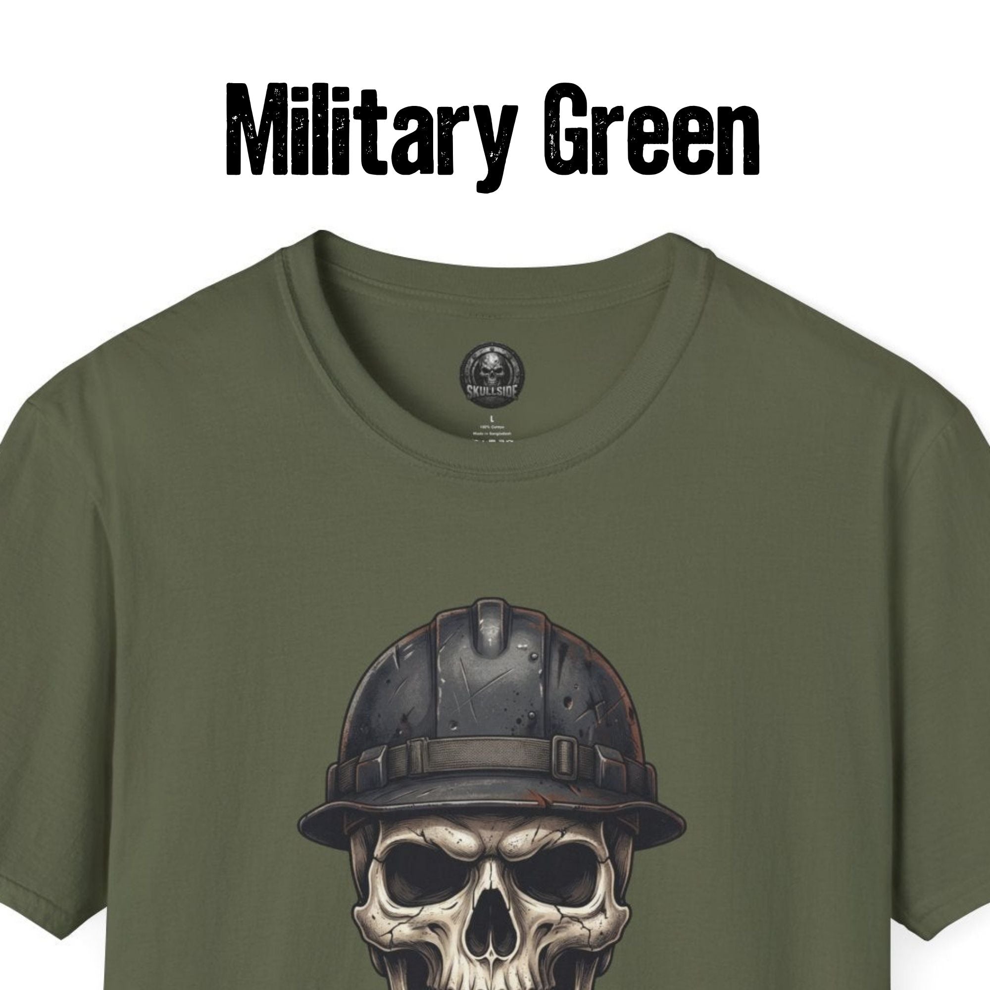 Copy of Skull with Hard Hat Built For This T-Shirt | Construction Skull Tee