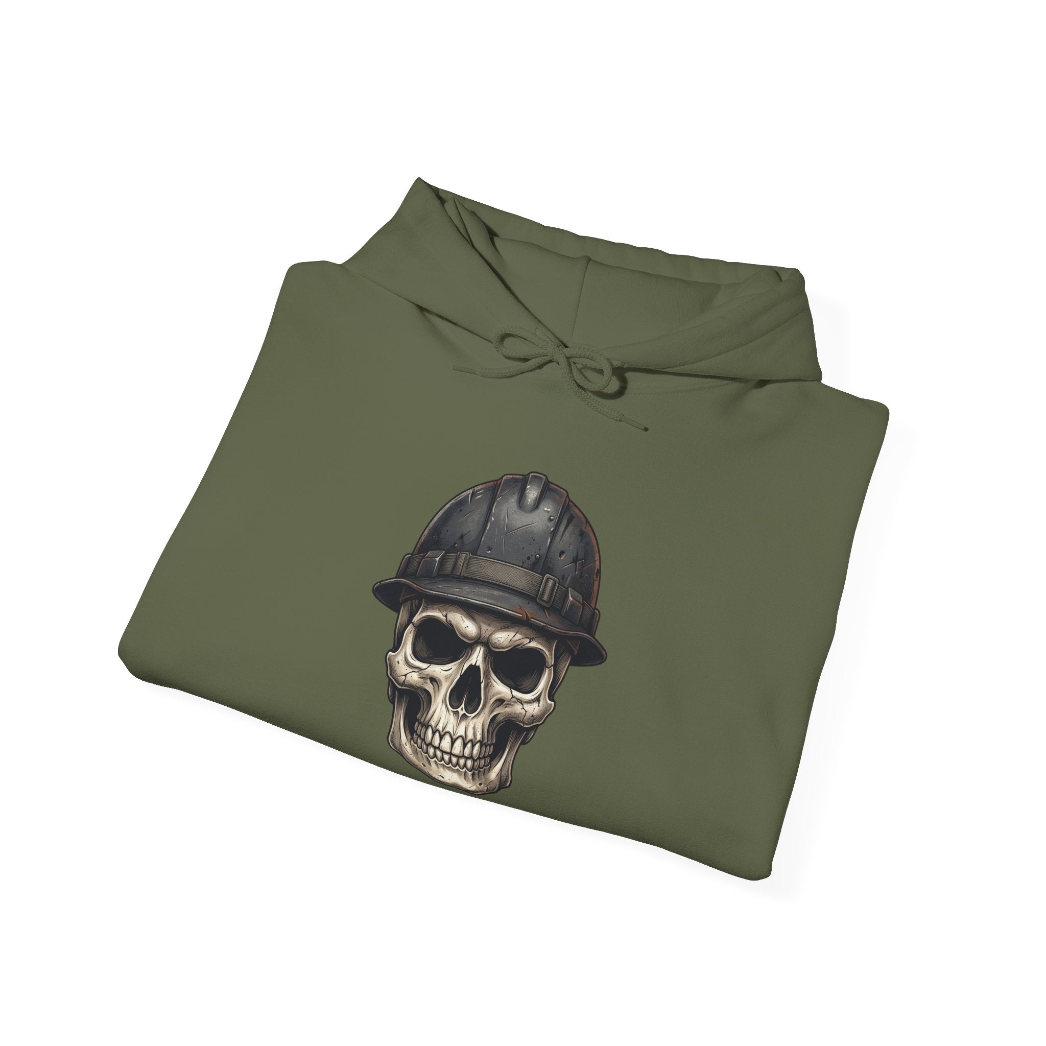 Skull with Hard Hat Built For This Hoodie | Construction Worker Sweatshirt