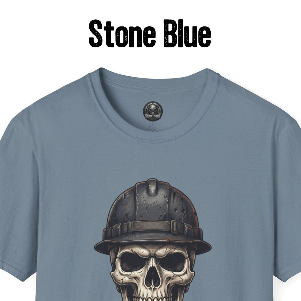 Copy of Skull with Hard Hat Built For This T-Shirt | Construction Skull Tee