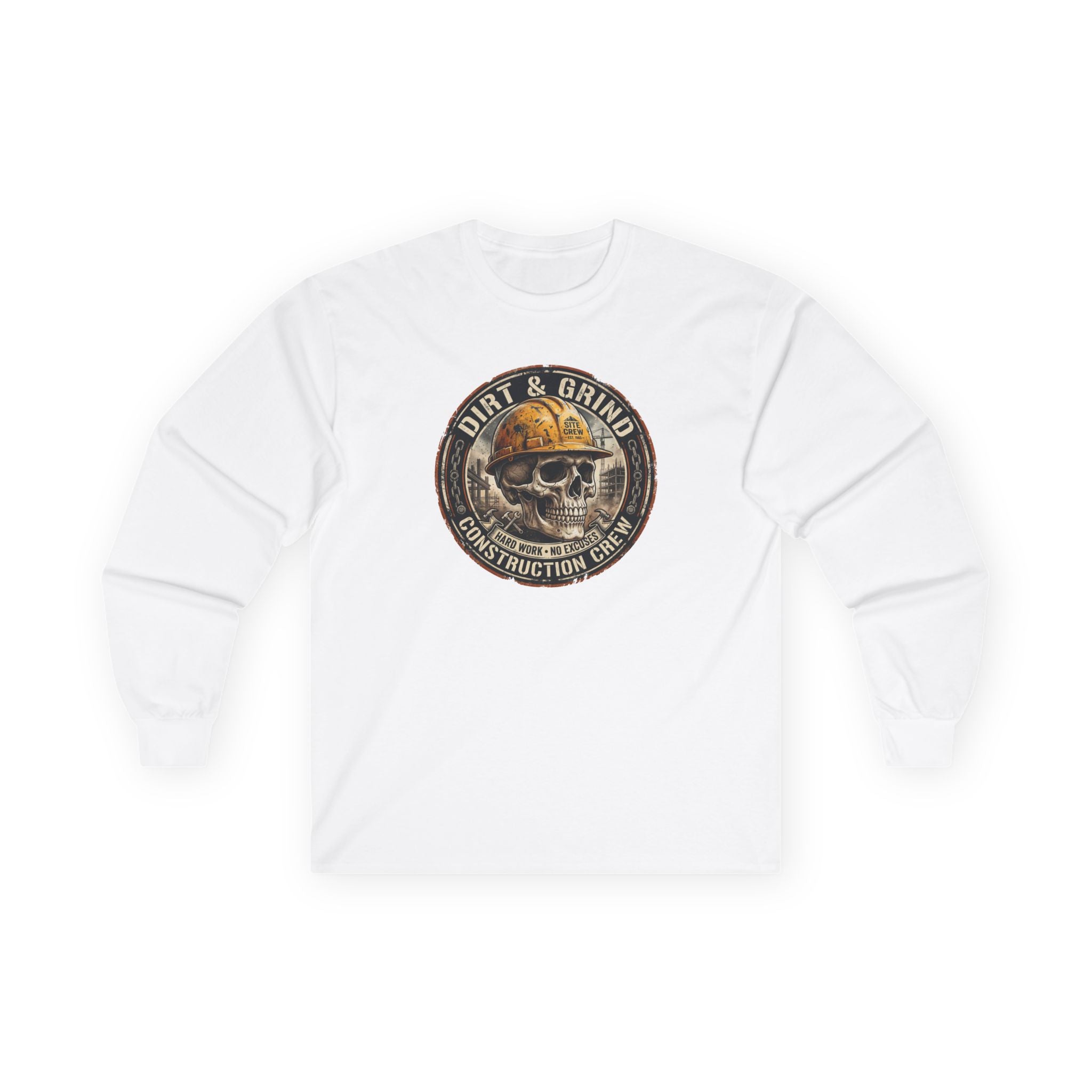 Dirt & Grind Construction Skull Long Sleeve Tee