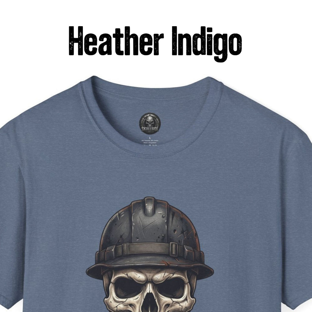 Copy of Skull with Hard Hat Built For This T-Shirt | Construction Skull Tee