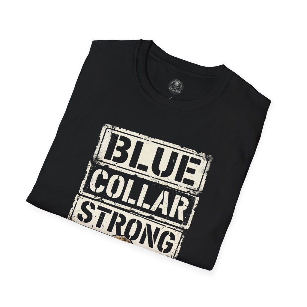 Blue Collar Strong Skull crewneck T-Shirt